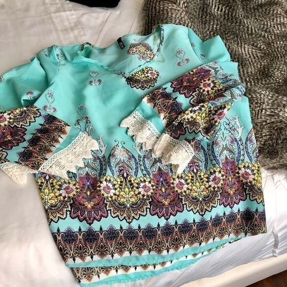 Love Culture Tops - Boho V Neck Top